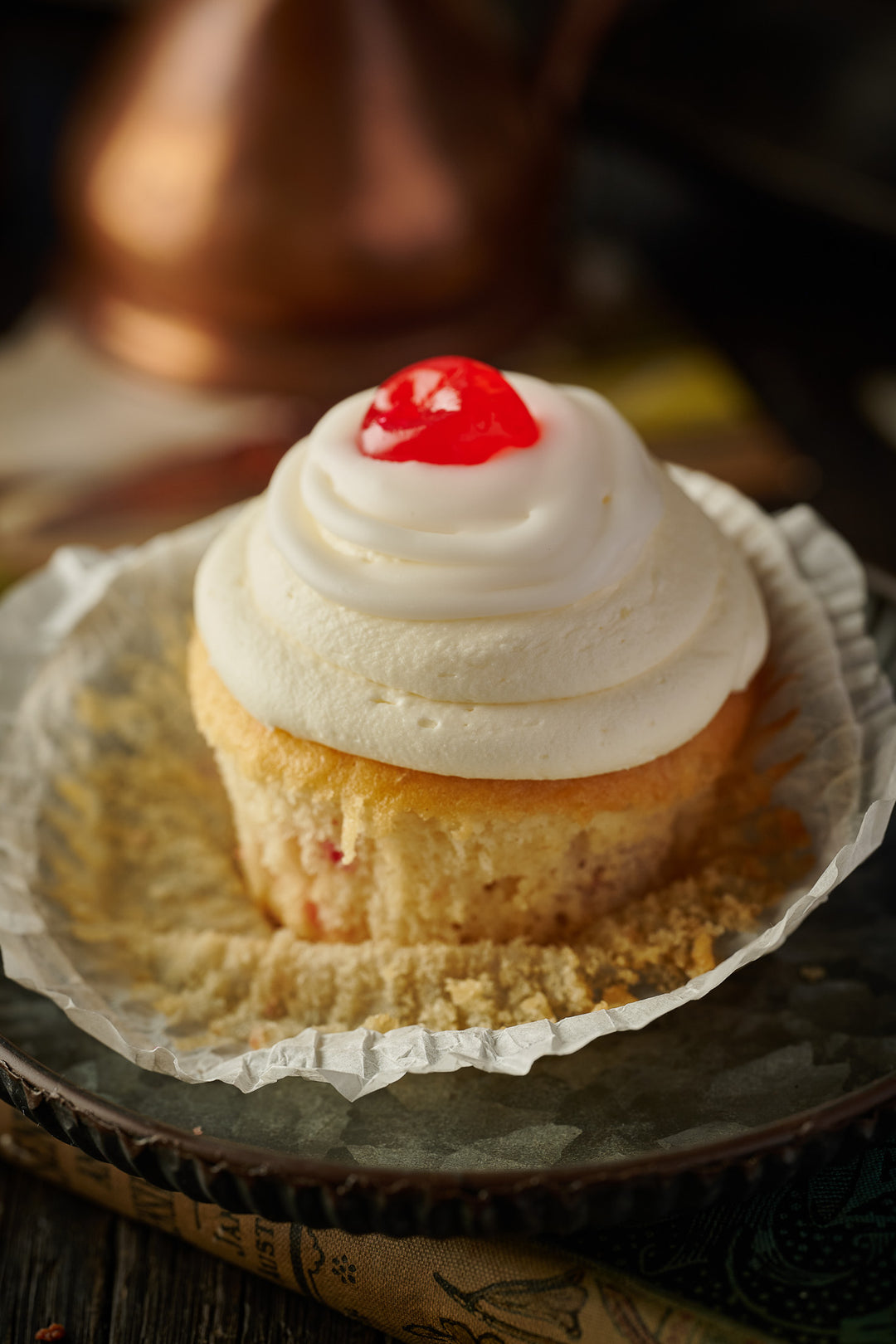 Luxury Cherry Bakewell Cupcakes- box of 6