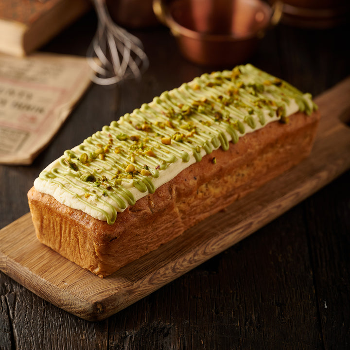 White Chocolate & Pistachio Loaf Cake