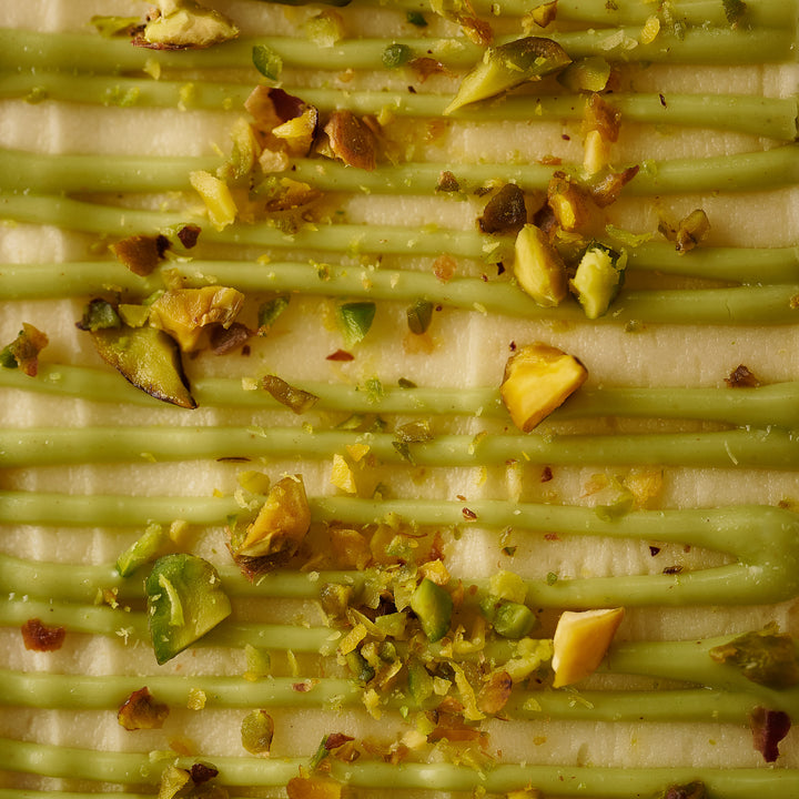 White Chocolate & Pistachio Loaf Cake