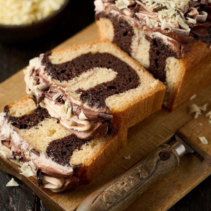 Chocolate and Vanilla Marble Loaf Cake