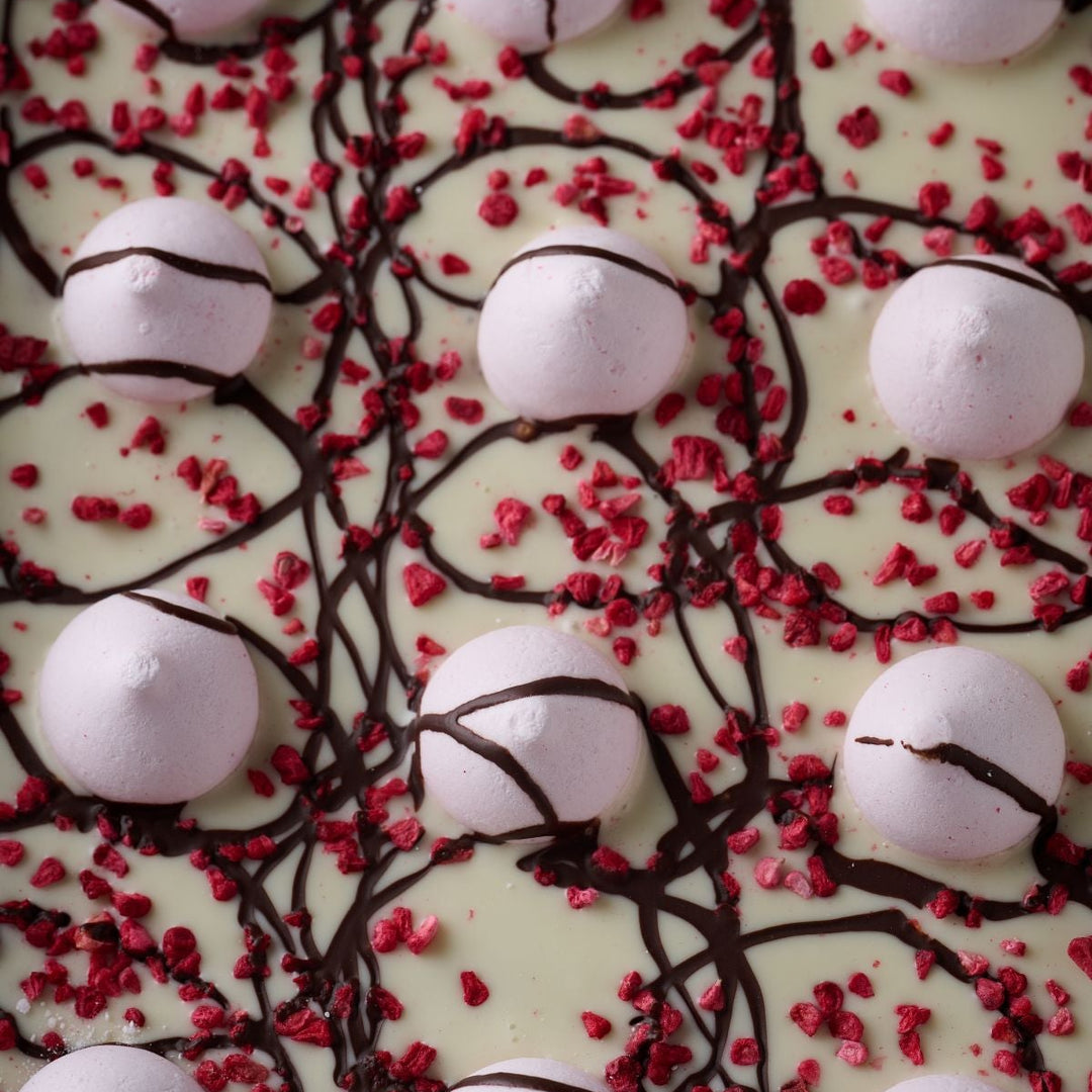 Chocolate and Raspberry Meringue Flapjack