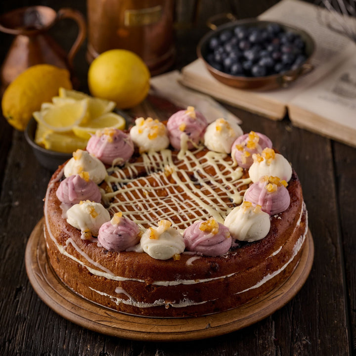 Sicilian Lemon and Wild Blueberry Cake (Plant Based)