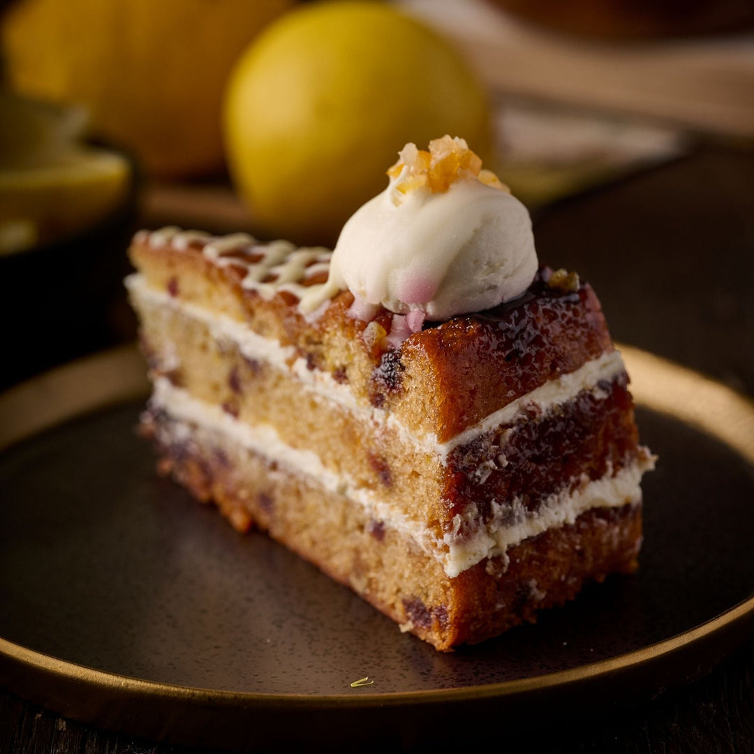 Sicilian Lemon and Wild Blueberry Cake (Plant Based)