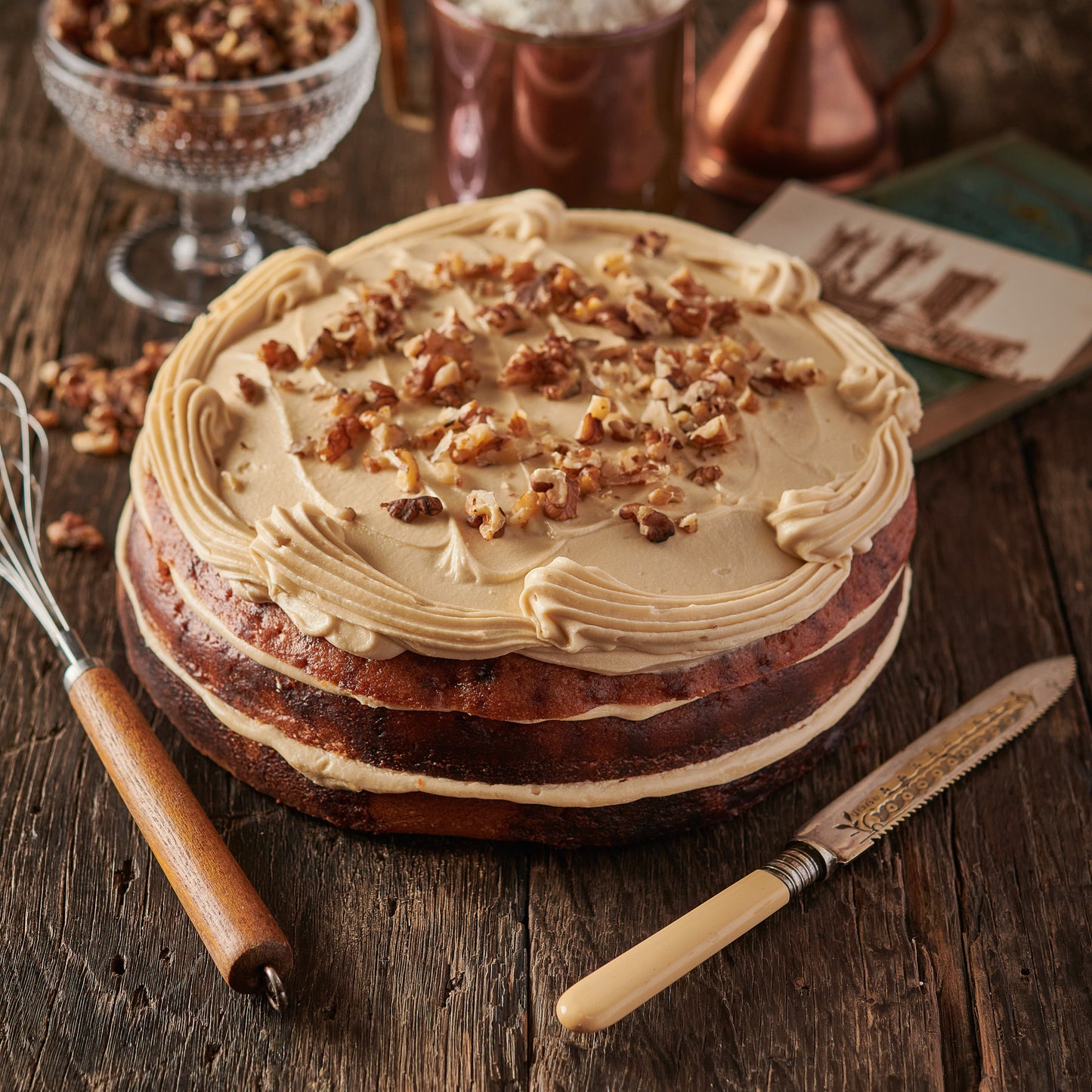 Espresso Coffee & Walnut Cake