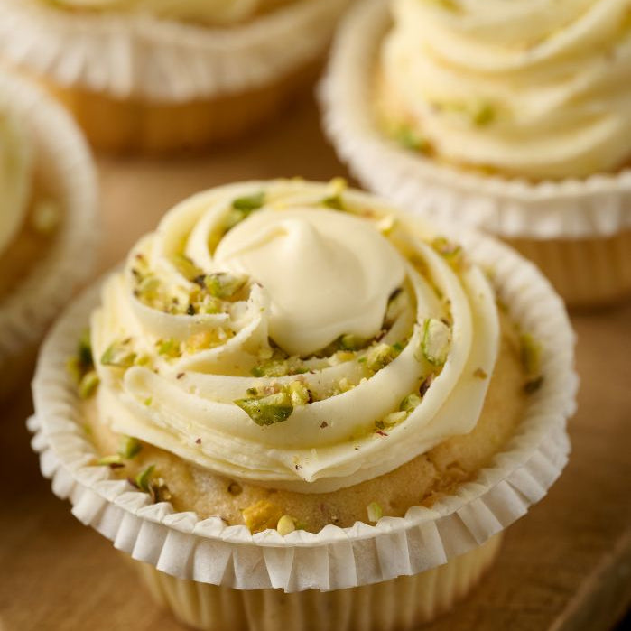 Pistachio and White Chocolate Cupcakes- Box of 6