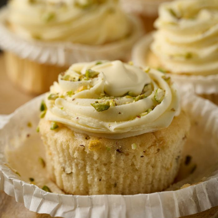 Pistachio and White Chocolate Cupcakes- Box of 6