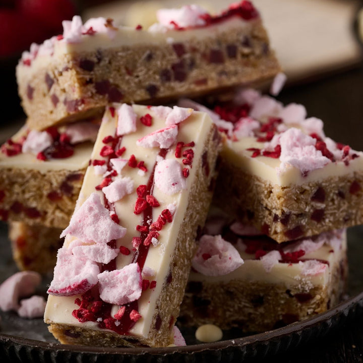 Raspberry Meringue Flapjack