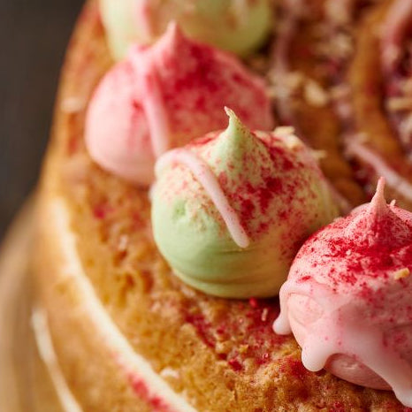 Raspberry, Lime and White Coconut Cake (Plant Based)