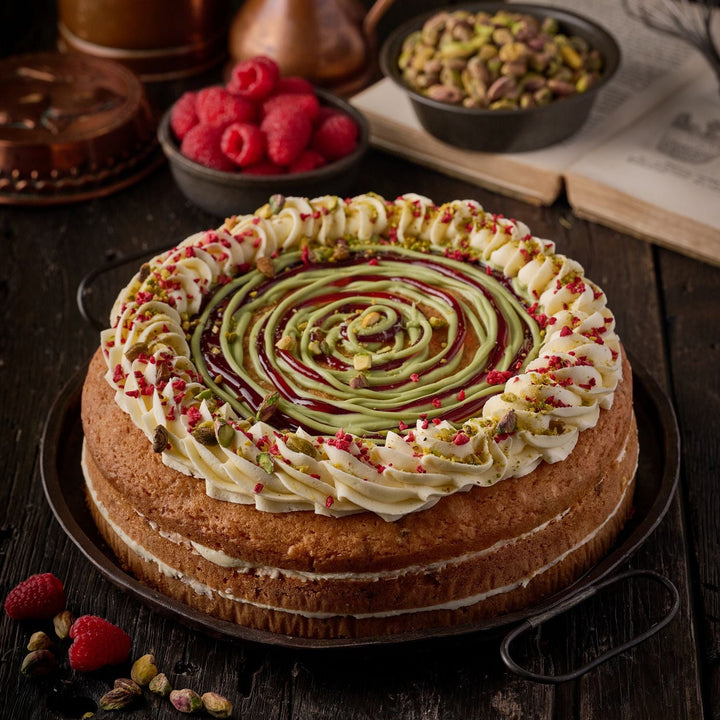 Rose, Raspberry and Pistachio Cake