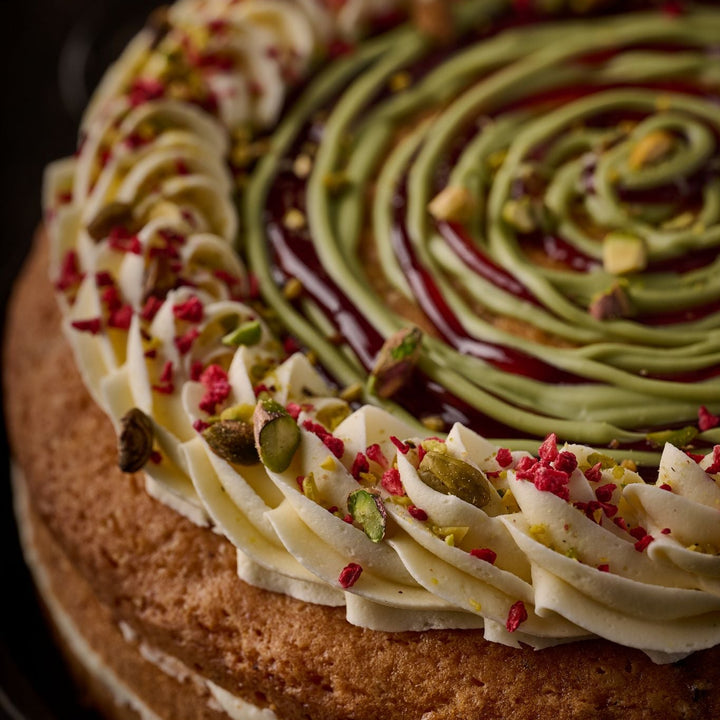 Rose, Raspberry and Pistachio Cake
