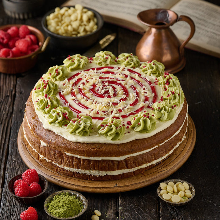 Matcha & Raspberry Cake