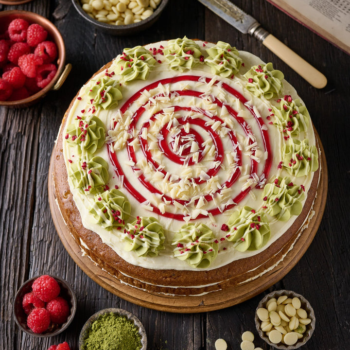 Matcha & Raspberry Cake