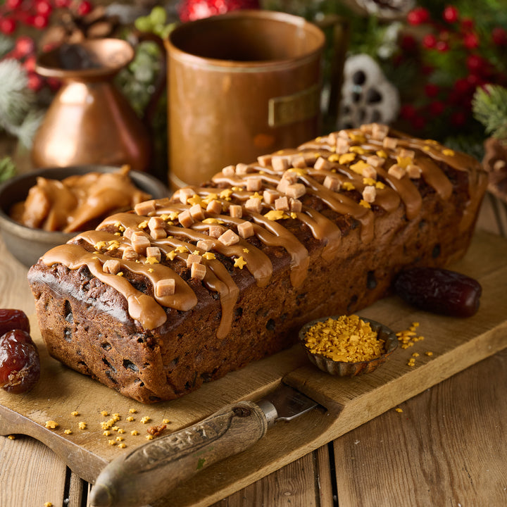Spiced Rum, Date & Caramel Fruit Cake Loaf