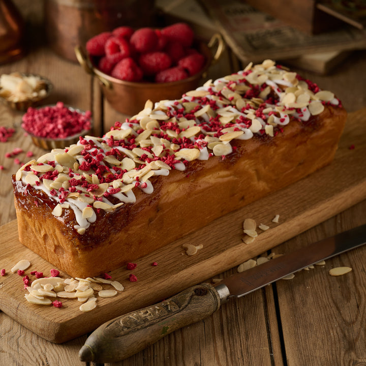 Raspberry & Almond Loaf Cake (vegan)
