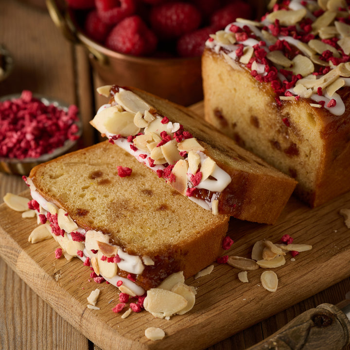 Raspberry & Almond Loaf Cake (vegan)