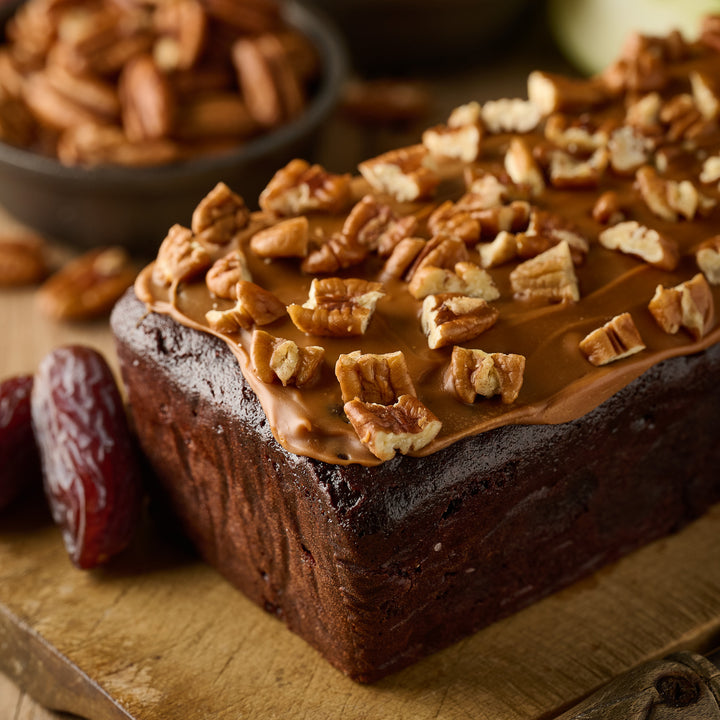 Pecan, Date, Apple & Chocolate Loaf Cake (vegan)