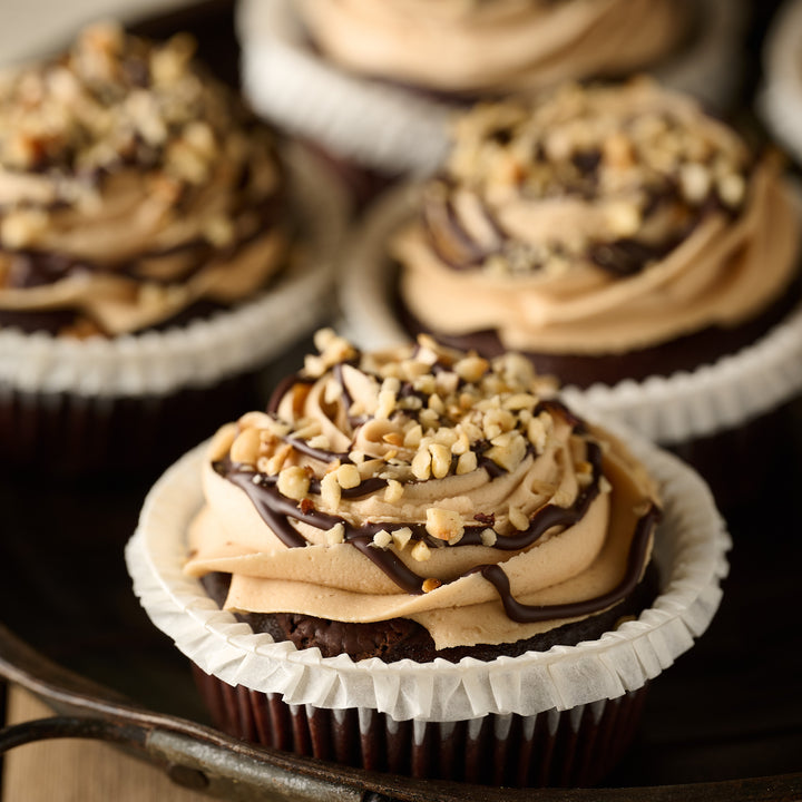 Banana, Chocolate & Hazelnut Cupcake (vegan)