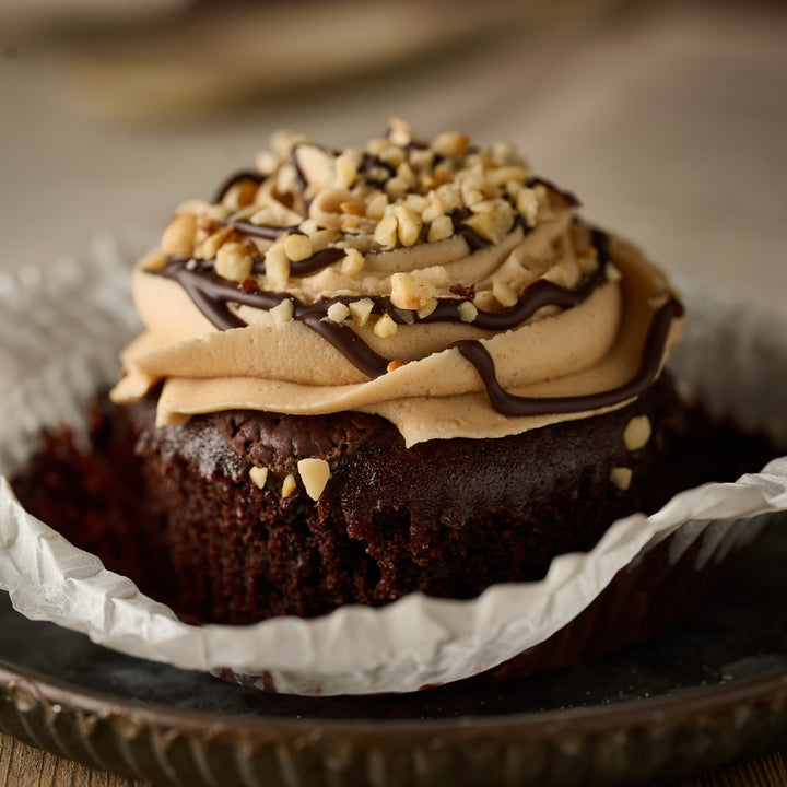 Banana, Chocolate & Hazelnut Cupcake (vegan)