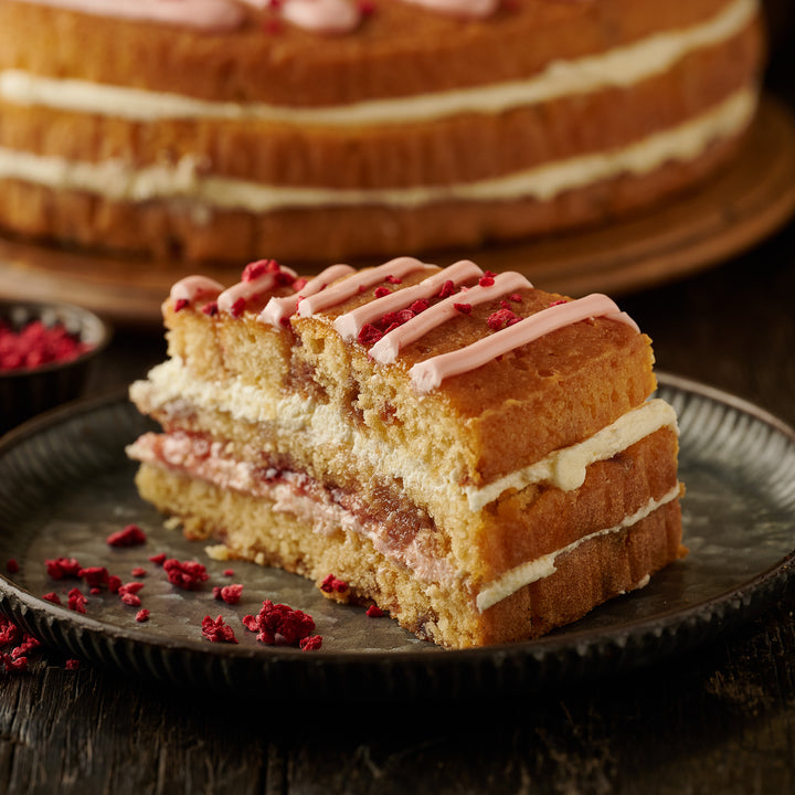 Strawberry Drizzle Cake (Vegan)