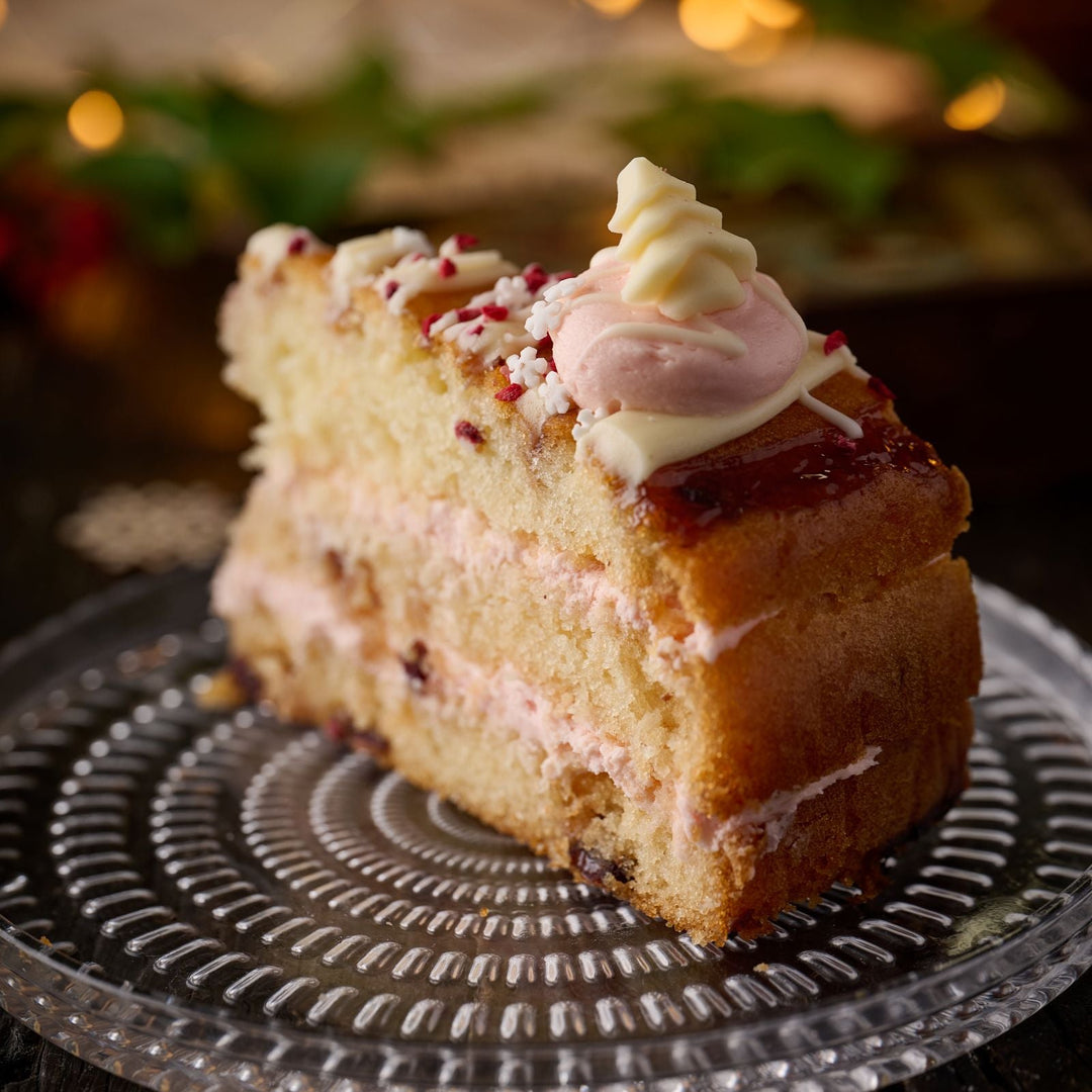 NGCI Christmas Raspberry, Cranberry & White Chocolate Cake
