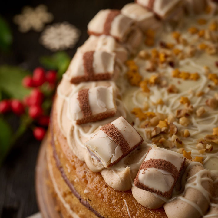 Christmas White Chocolate Bueno Cake